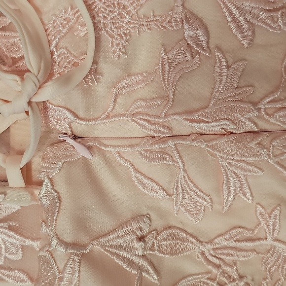 Elegant, Pink, Lace, Dress, Strapless, Mini, Dance, Summer, Prom, Vegas, Flower - Picture 6 of 9